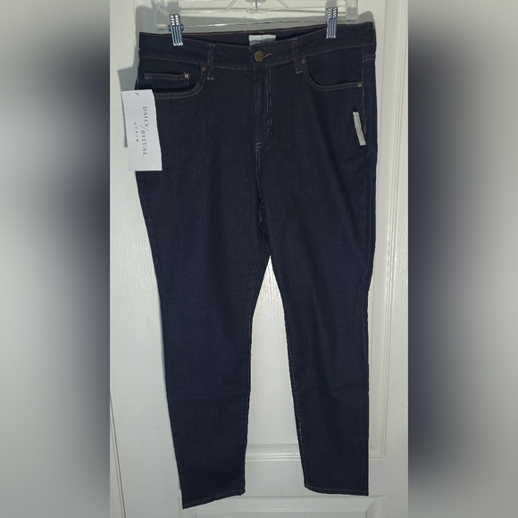 Daily Ritual Women's High-Rise Skinny-Pure Indigo 31 Short - Picture 2 of 4